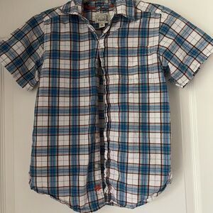 Children’s Place Blue and Red Plaid Button-Down Shirt